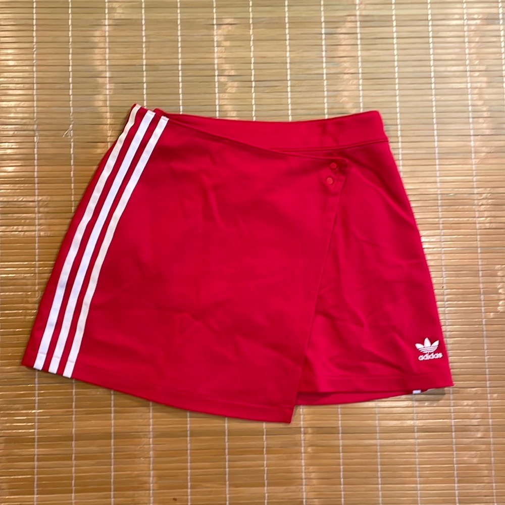 Red adidas skirt